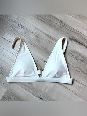 Summer Salt Plunge Triangle white Swim Top